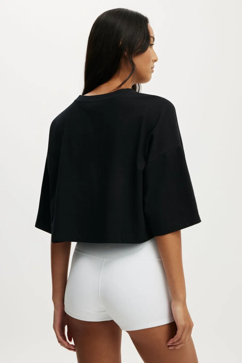 Active Mesh Cropped Graphic Tee