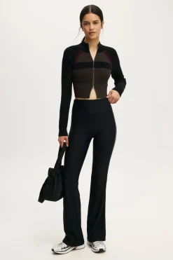 Active Spliced Knit Zip Through