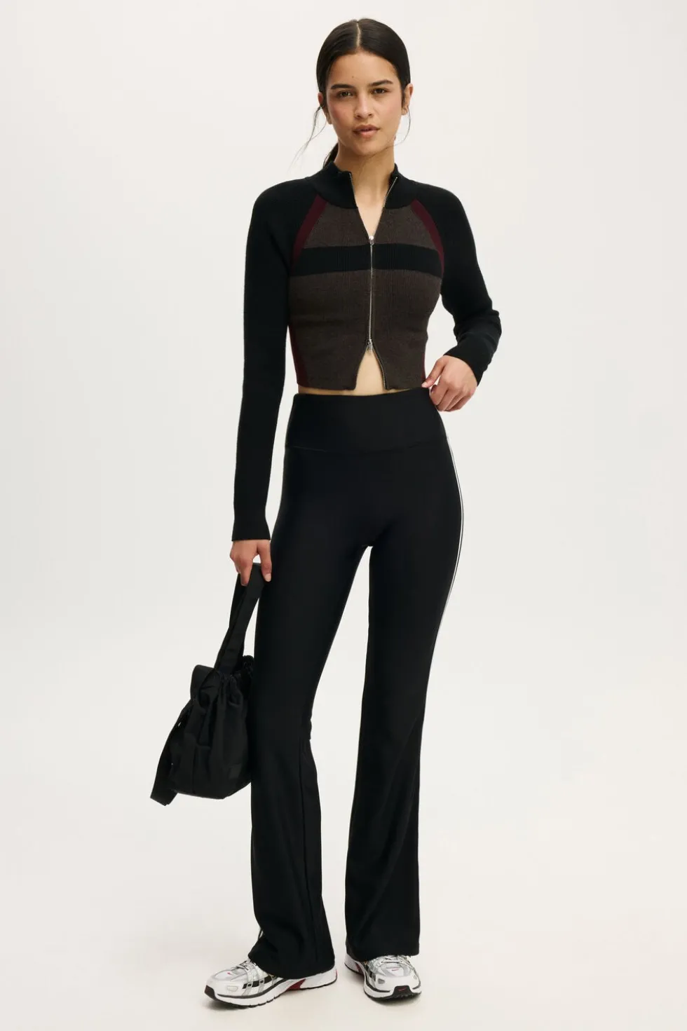 Active Spliced Knit Zip Through
