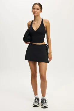Active Wrap Skirt With Tie