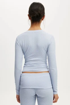 Airy Soft Henley Long Sleeve