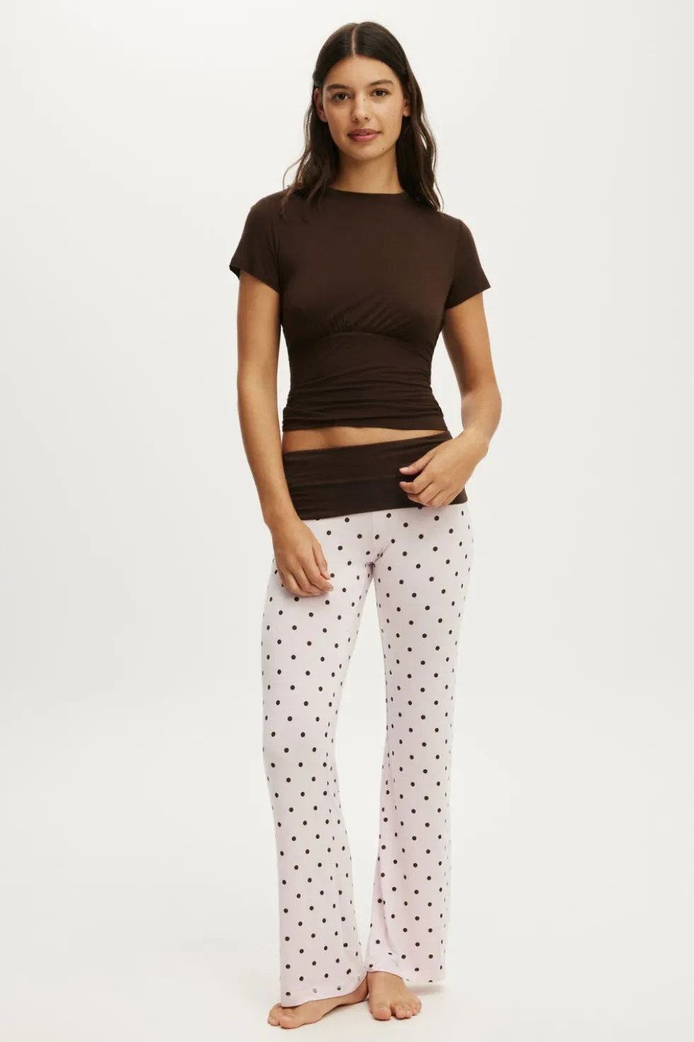 Airy Soft Roll Waist Pant