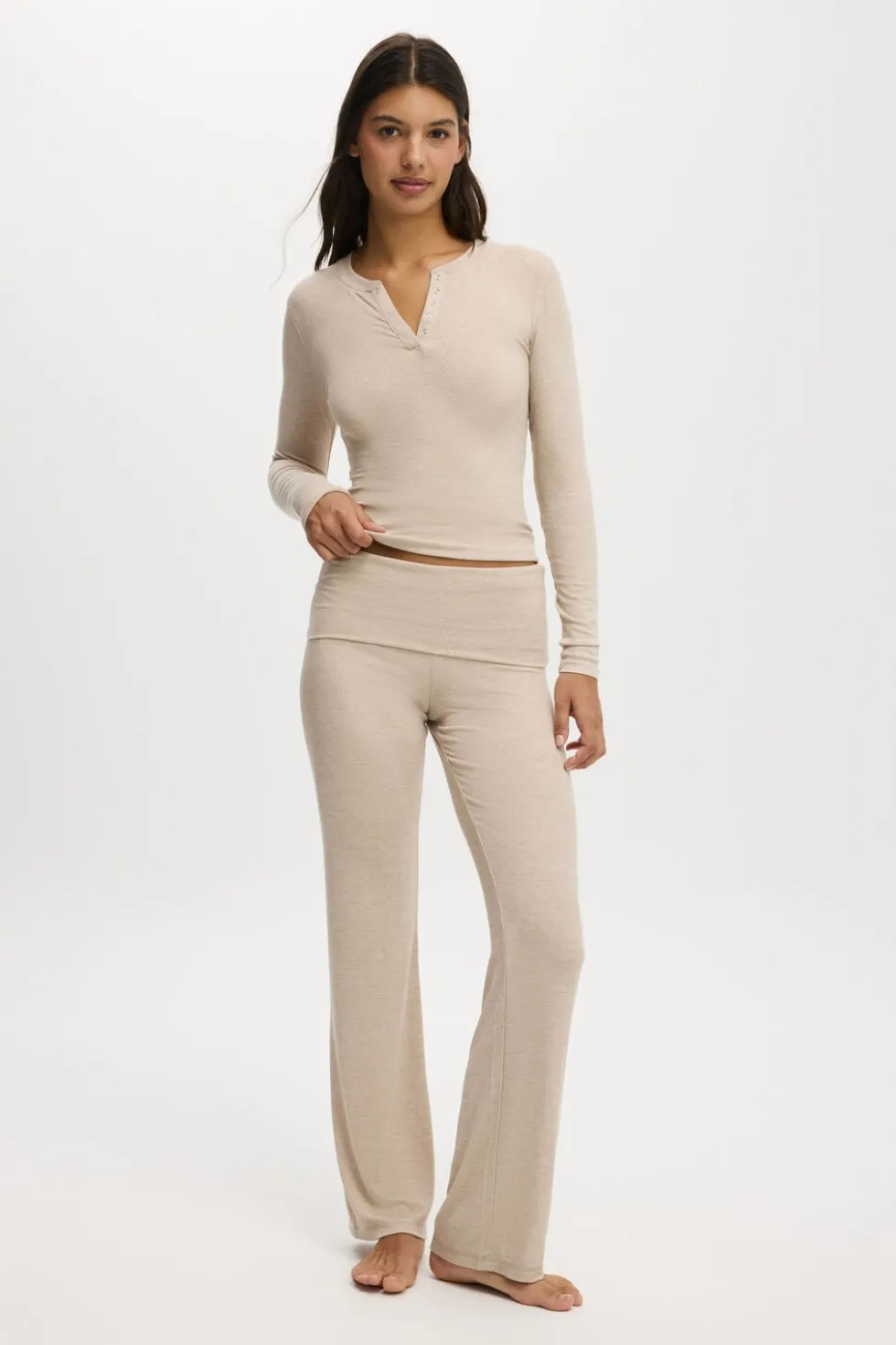 Airy Soft Roll Waist Pant