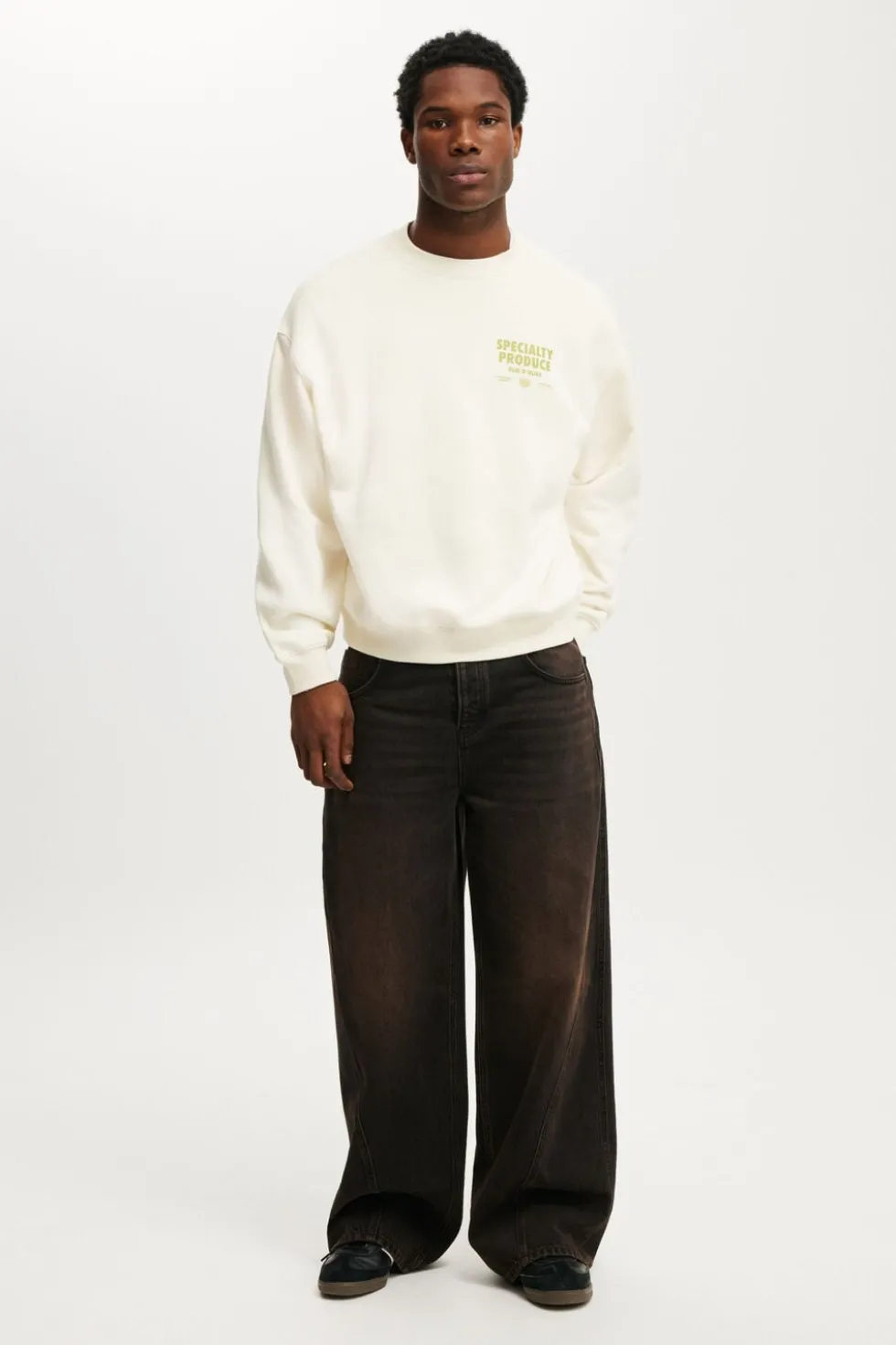Box Fit Graphic Crew Sweater