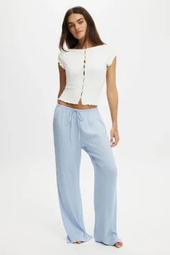 Button Detail Cap Sleeve Top