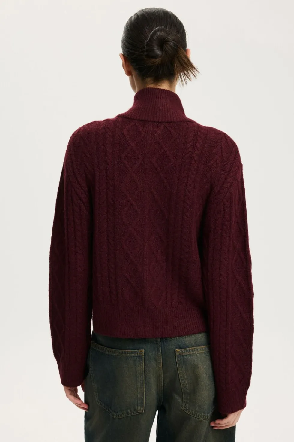 Cable Knit Bomber