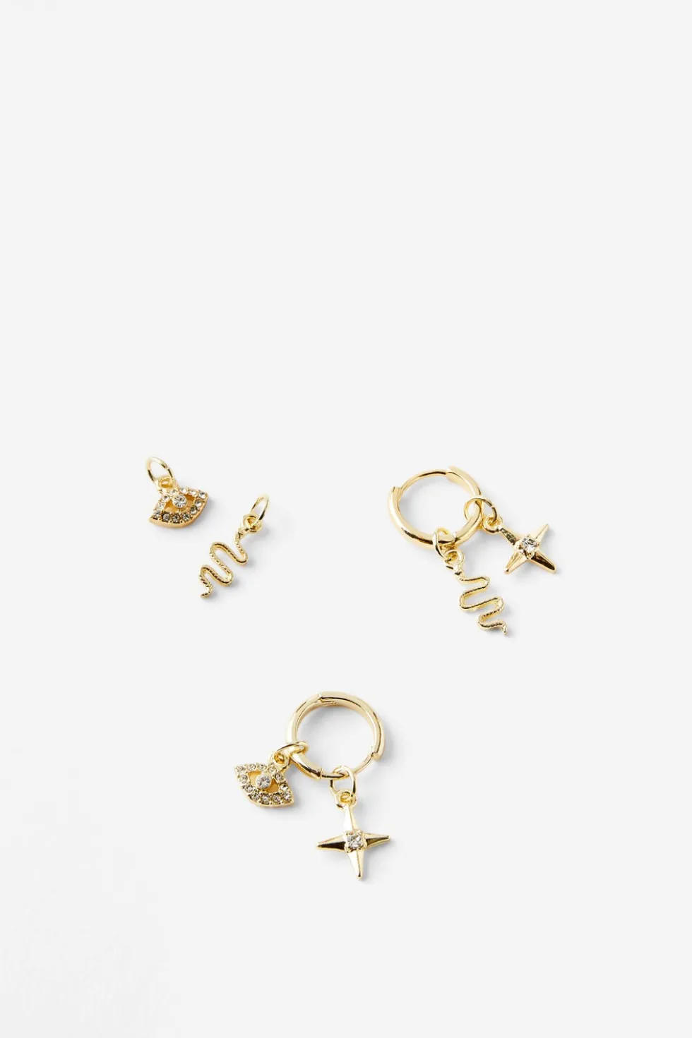 Charm Huggie Set