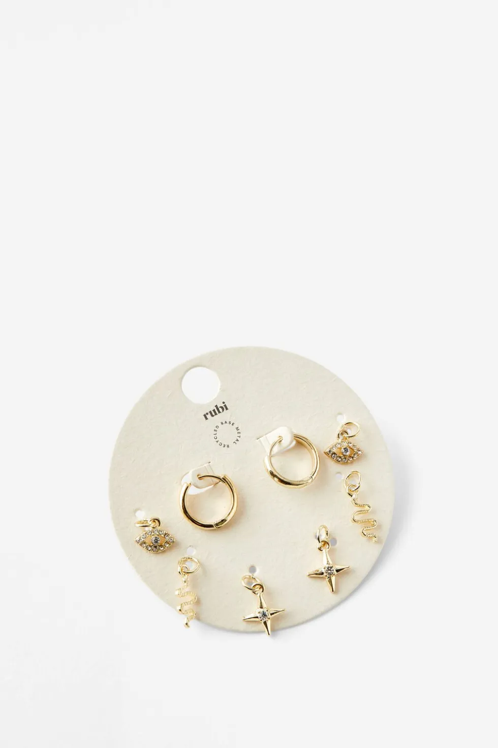 Charm Huggie Set
