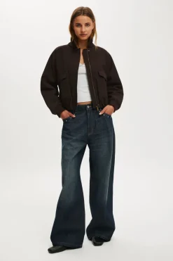 Clover Funnel Neck Bomber