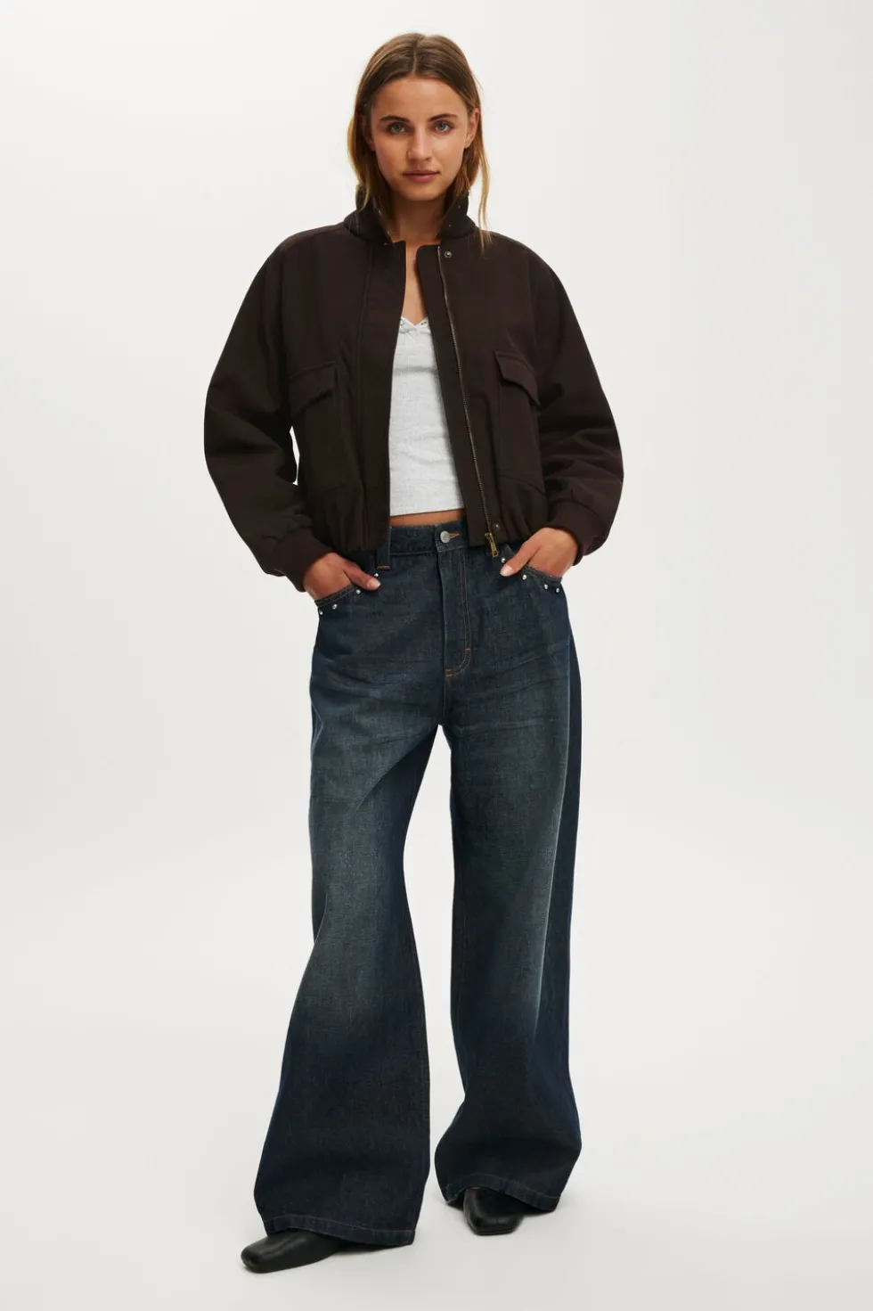 Clover Funnel Neck Bomber