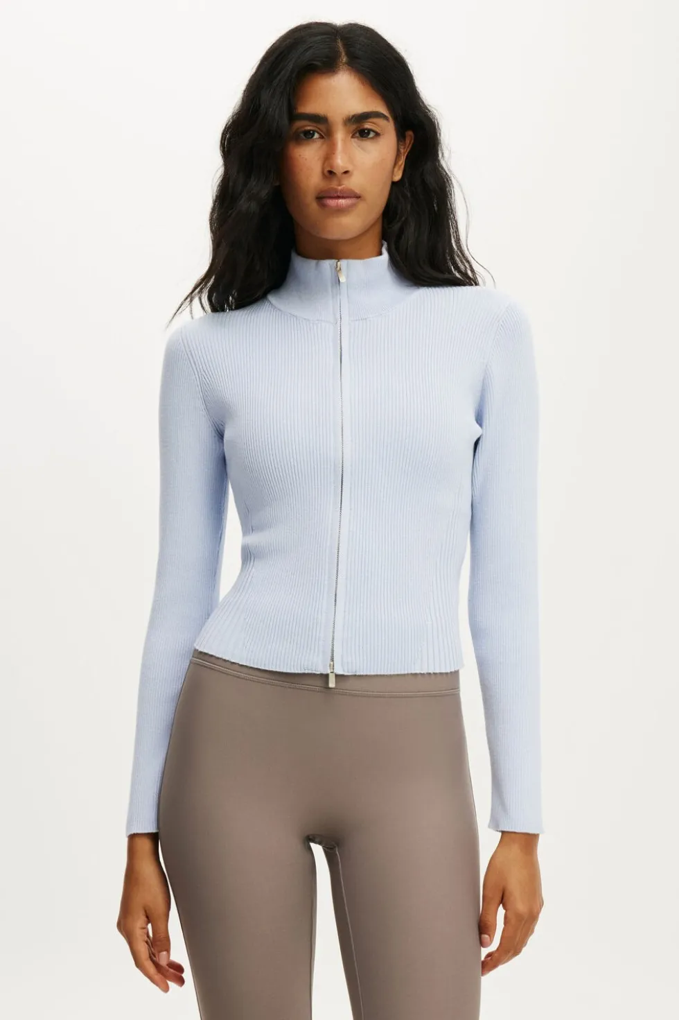 Contour Knit Zip Through