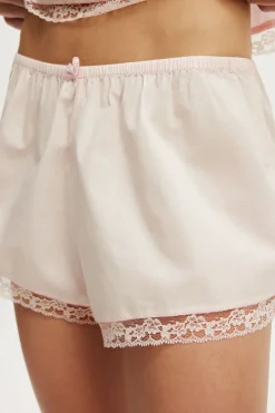 Cotton Soft Lace Trim Short