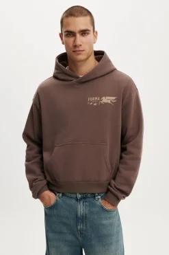 Cropped Fit Graphic Hoodie