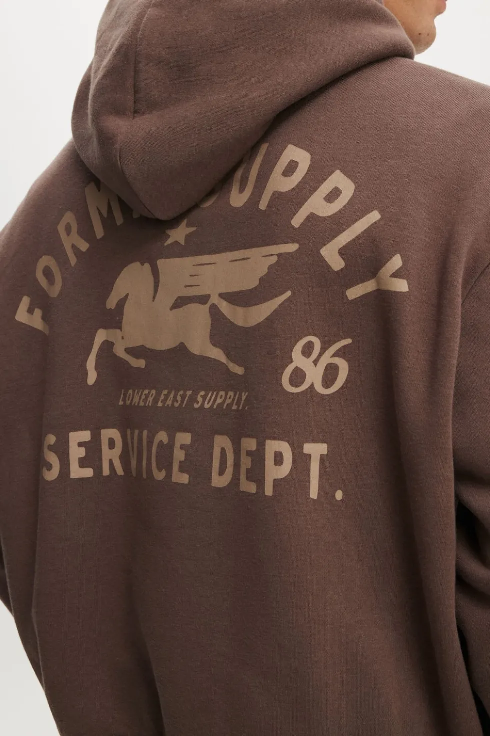 Cropped Fit Graphic Hoodie