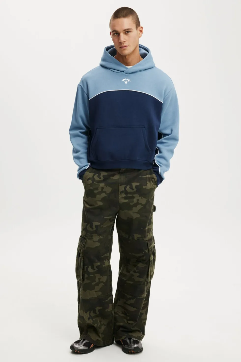 Cropped Fit Graphic Hoodie