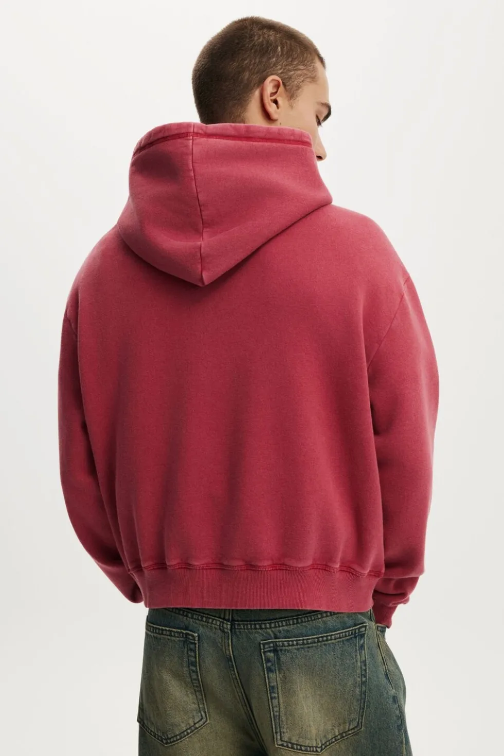 Cropped Fit Graphic Hoodie