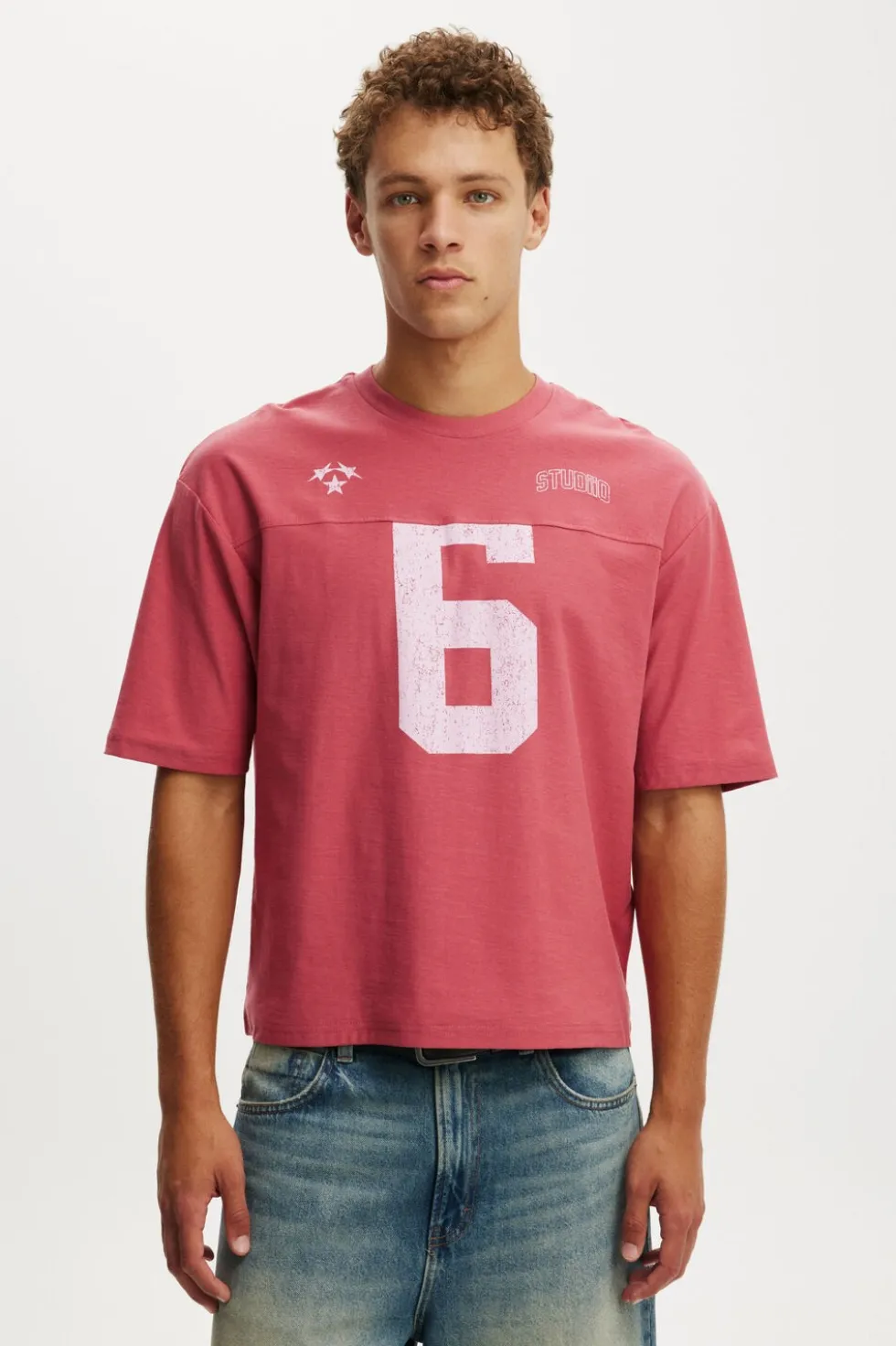 Cropped Fit Graphic T-Shirt