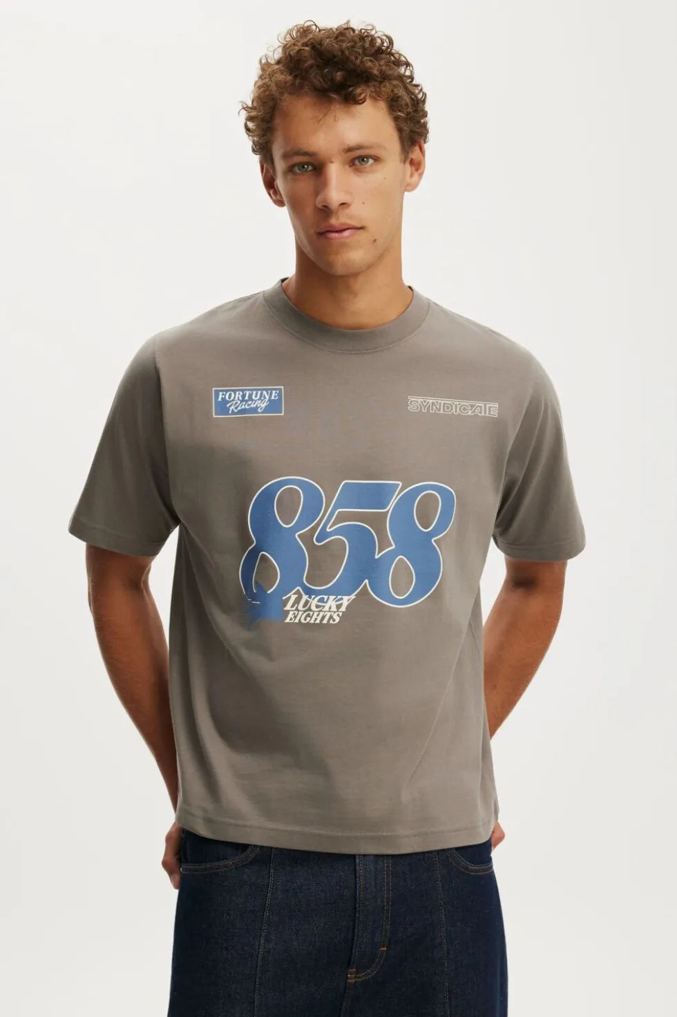 Cropped Fit Graphic T-Shirt