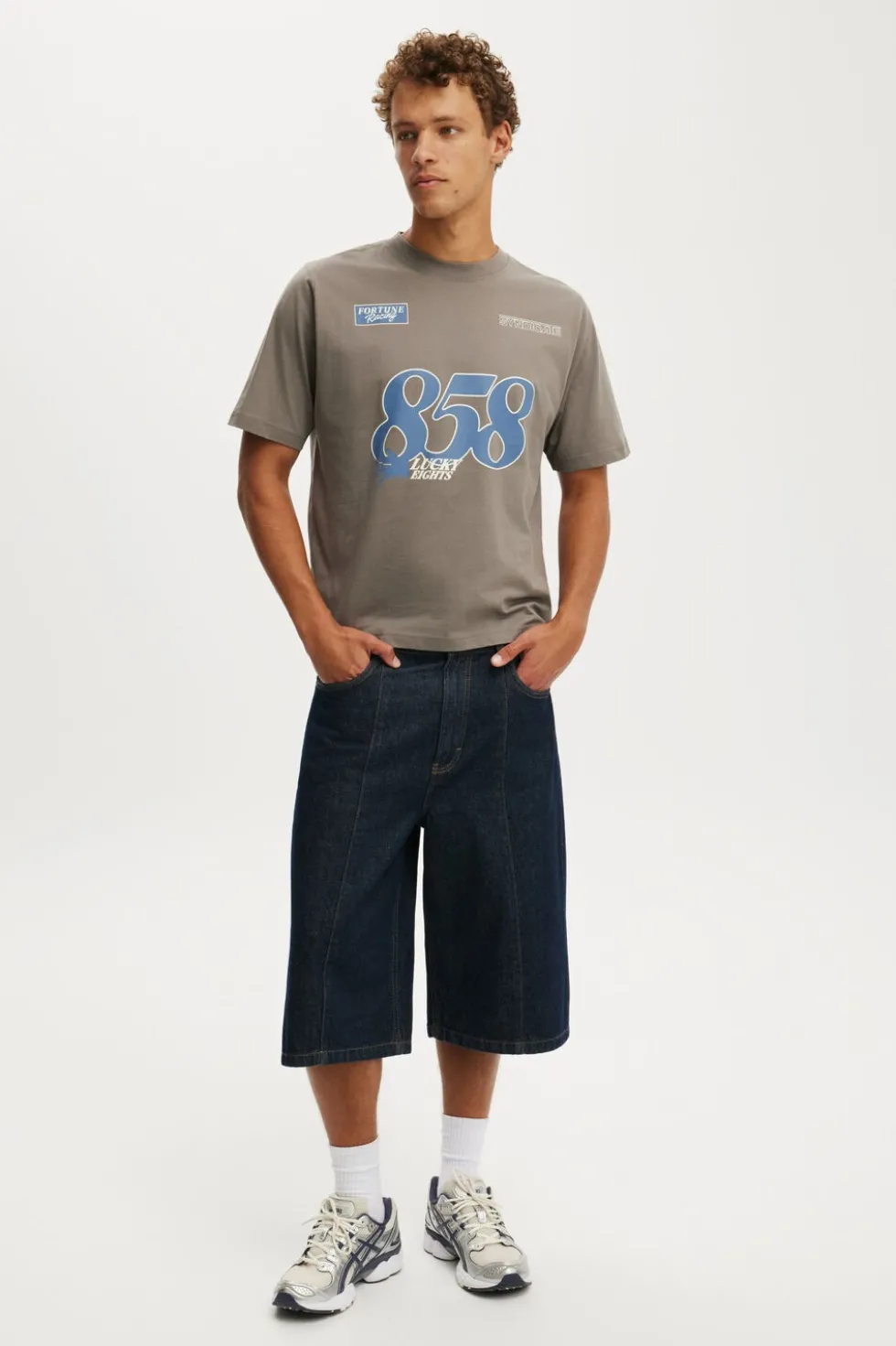 Cropped Fit Graphic T-Shirt
