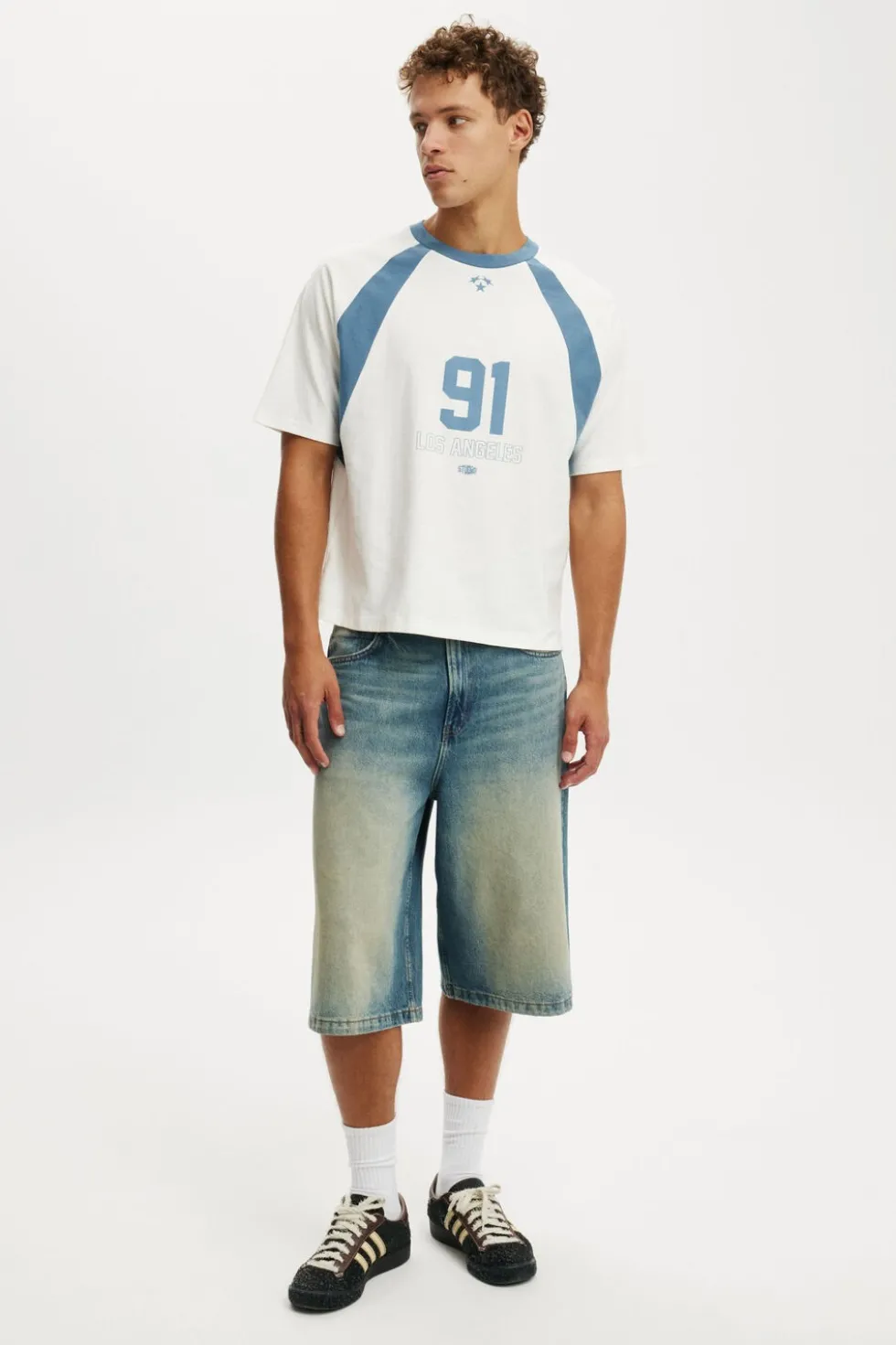 Cropped Fit Graphic T-Shirt