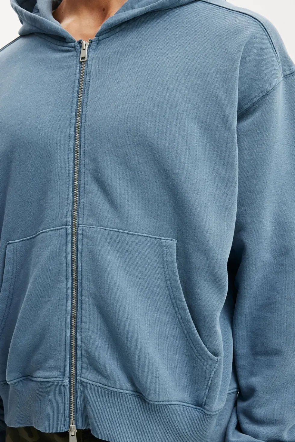 Cropped Zip Up Hoodie