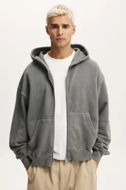 Cropped Zip Up Hoodie