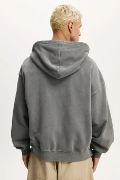 Cropped Zip Up Hoodie