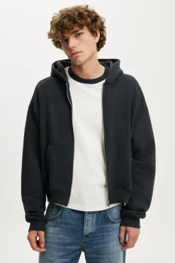Cropped Zip Up Hoodie