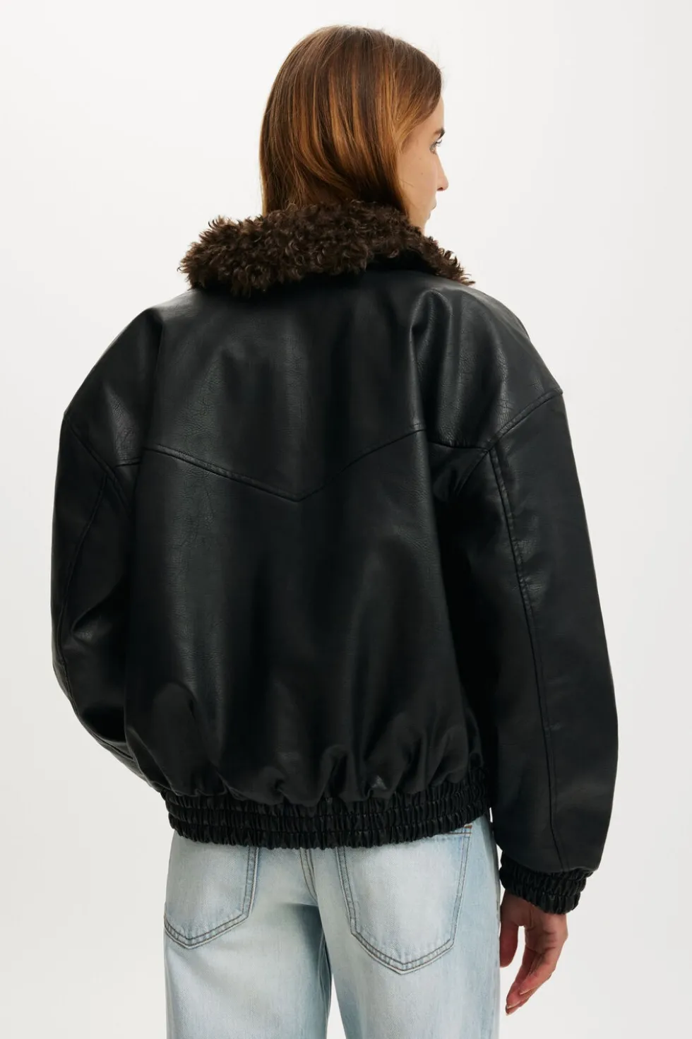 Darcy Faux Leather Bomber