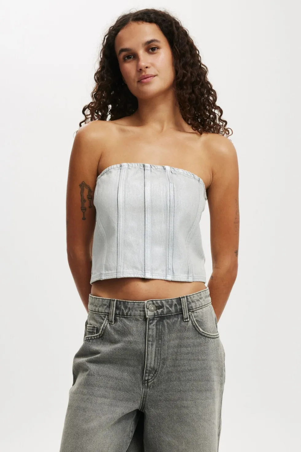 Denim Tube Top
