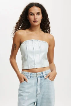 Denim Tube Top