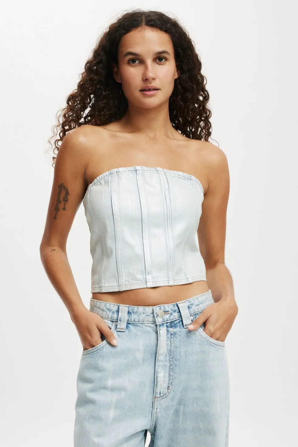 Denim Tube Top