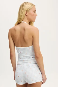 Dreamy Soft Ruched Halter Top