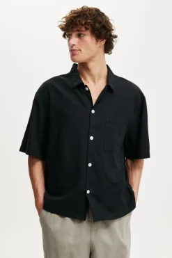 Eli Linen Blend Short Sleeve Shirt