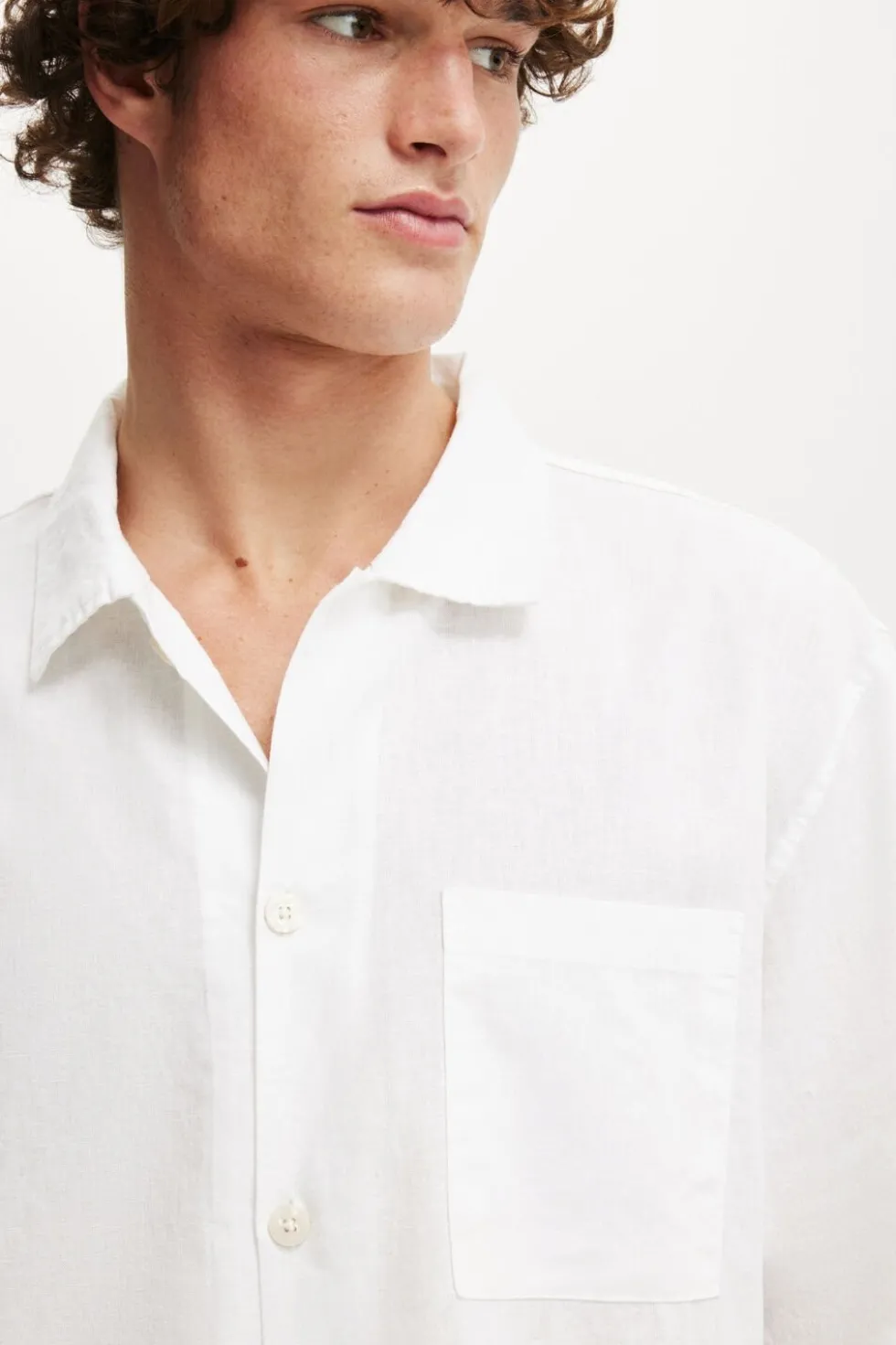 Eli Linen Blend Short Sleeve Shirt