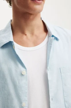 Eli Linen Blend Short Sleeve Shirt