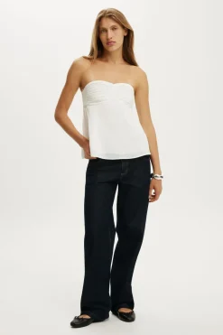Ellie Strapless Babydoll Top