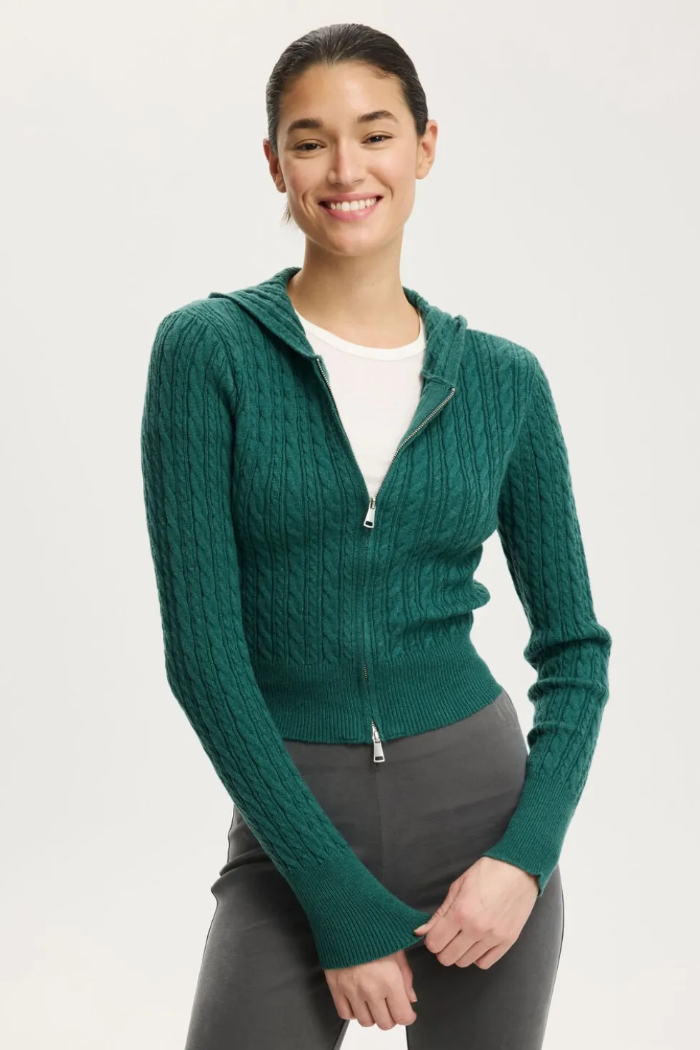 Everfine Double Zip Up Hoodie