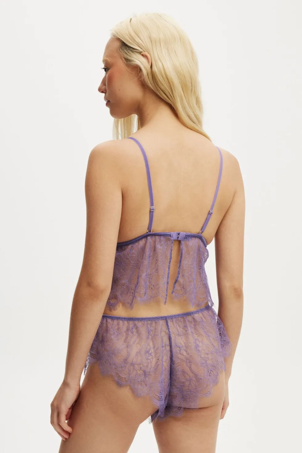 Eyelash Lace Longline Bralette