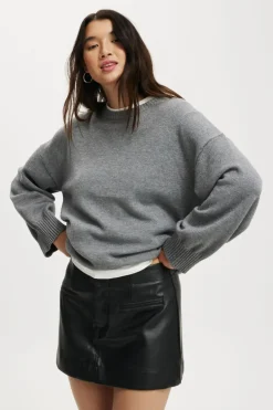 Faux Leather Mini Skirt Nth