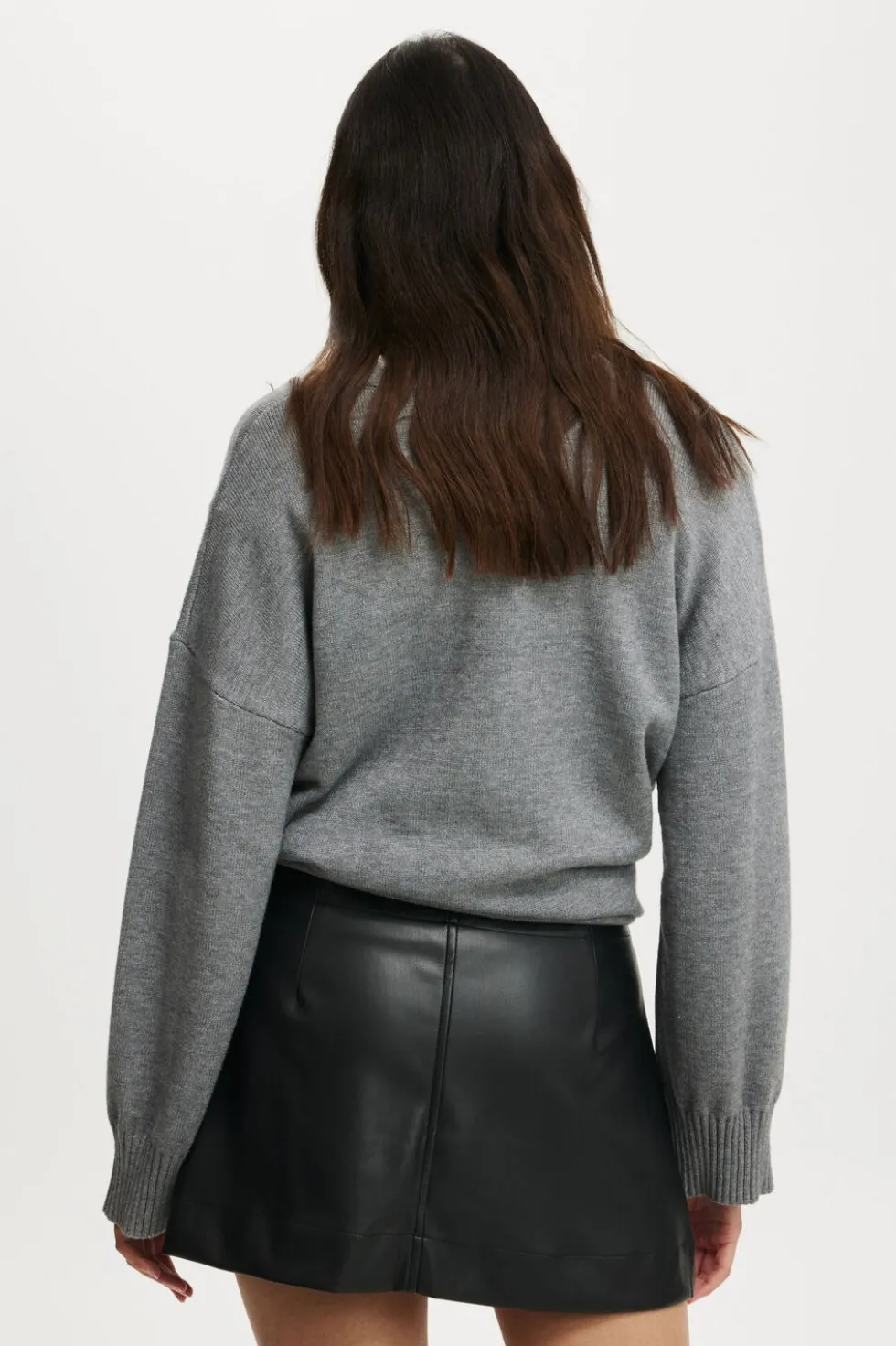 Faux Leather Mini Skirt Nth