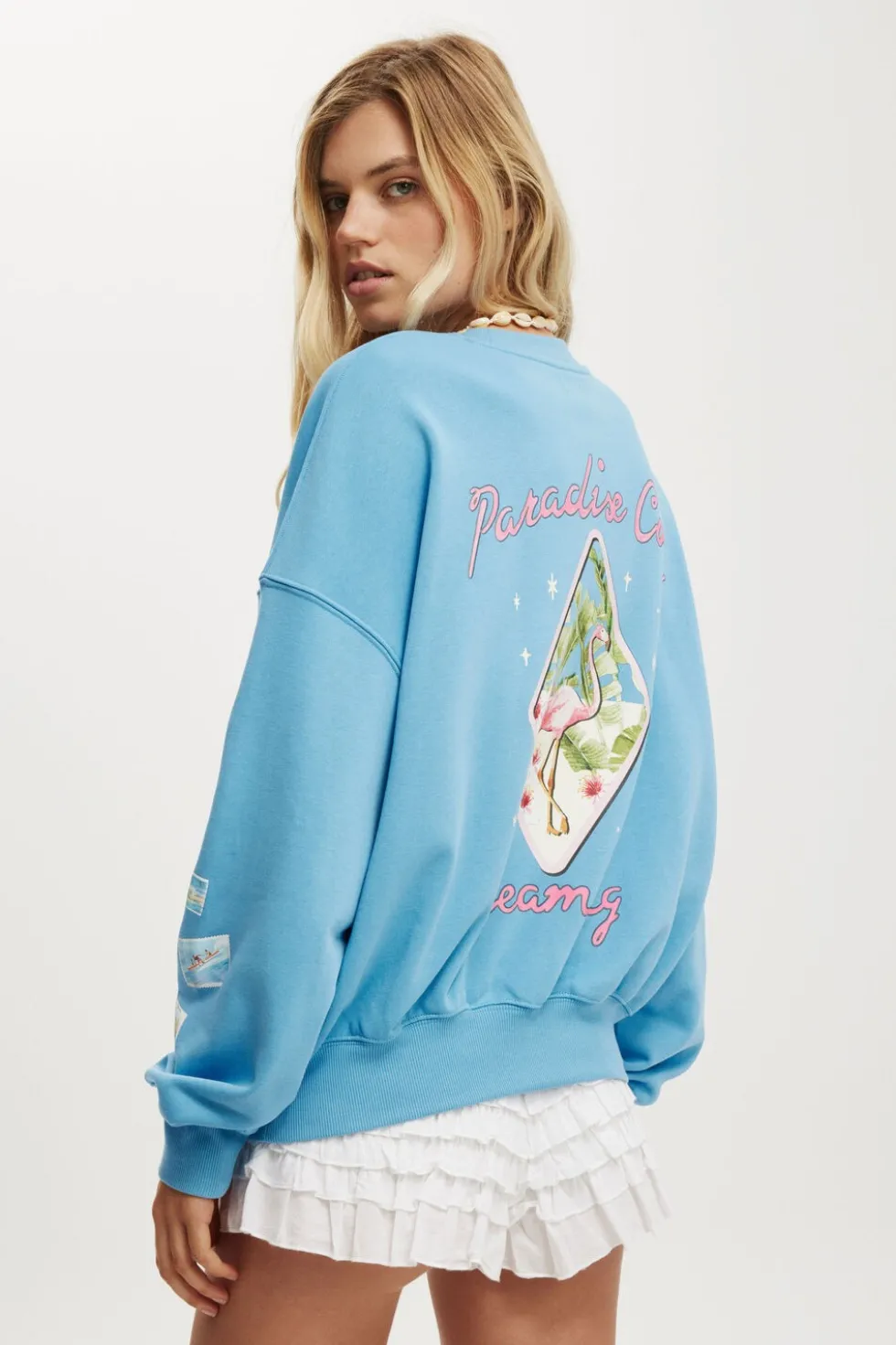 Fleece Graphic Crew Sweatshirt