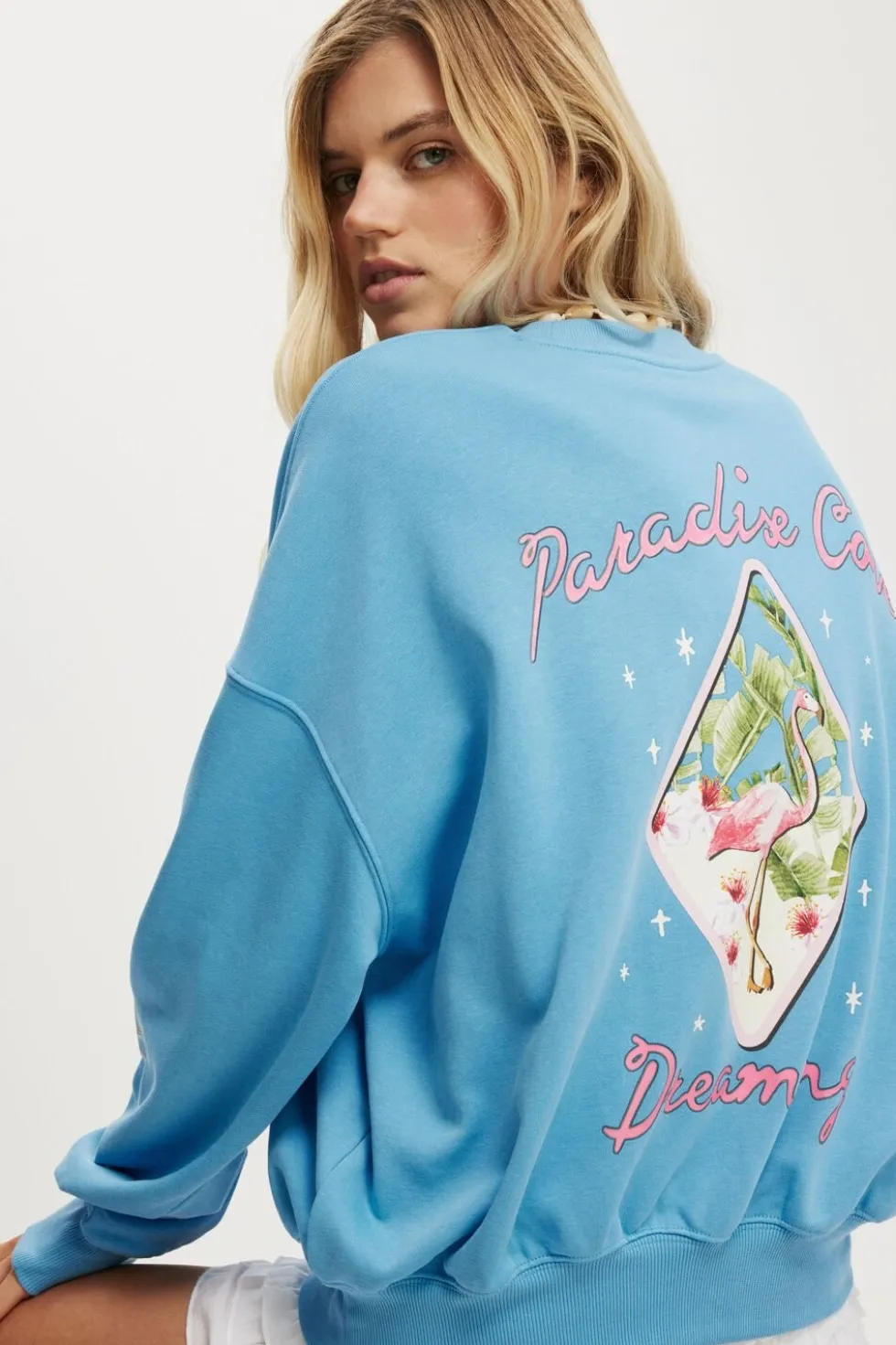 Fleece Graphic Crew Sweatshirt