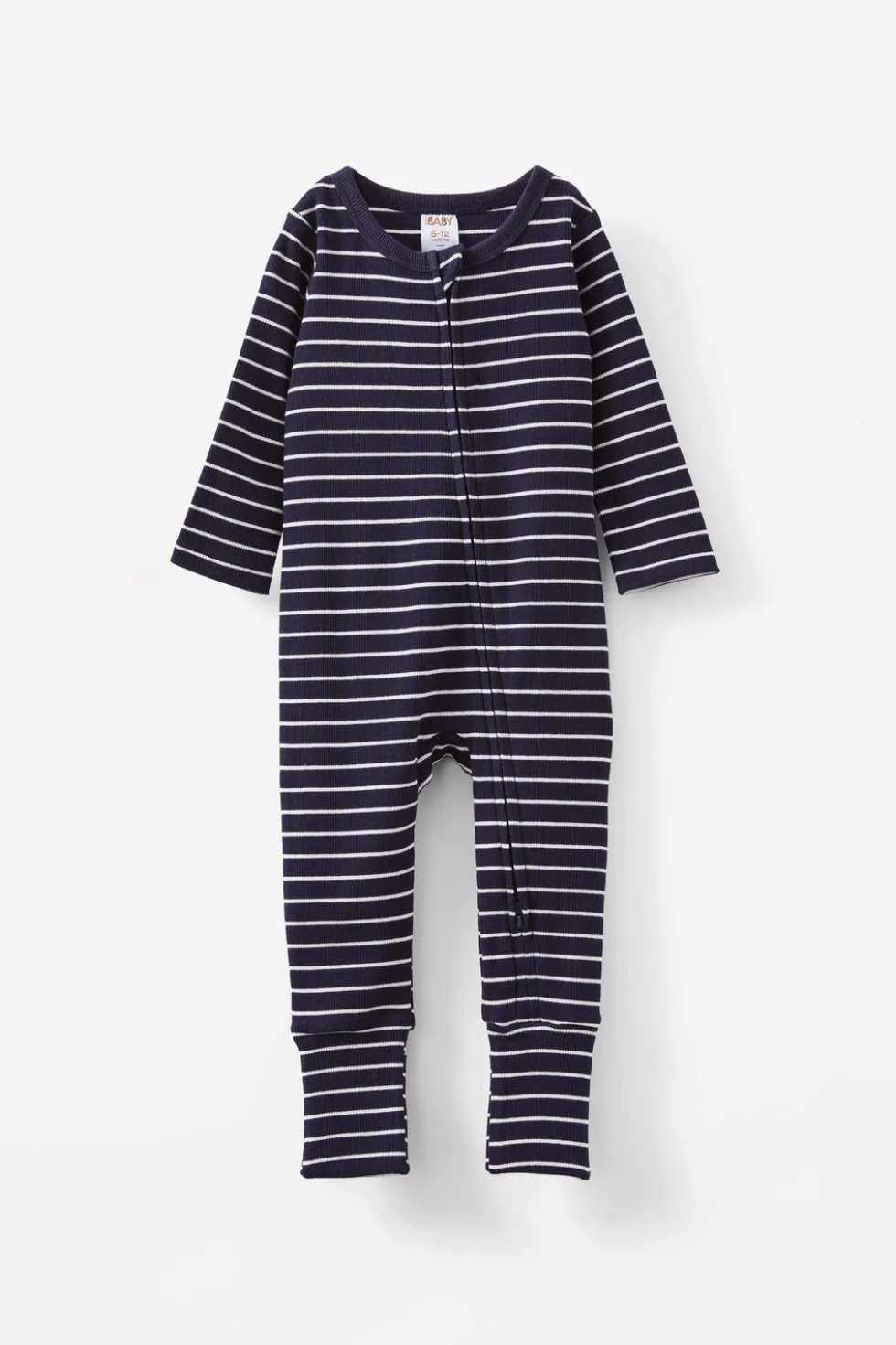 Growie Long Sleeve Rib All In One Romper