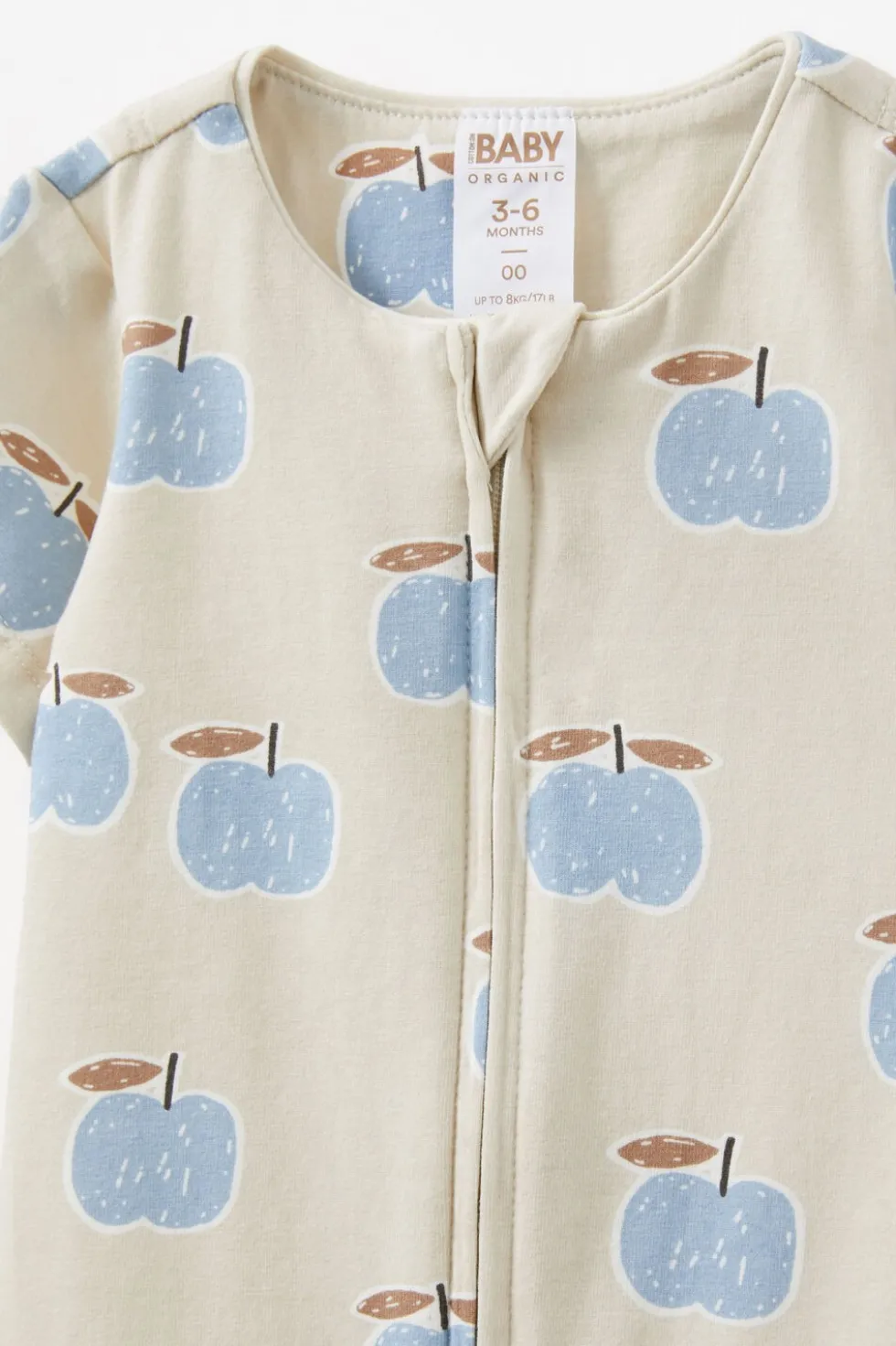 Growie Short Sleeve Zip All In One Romper