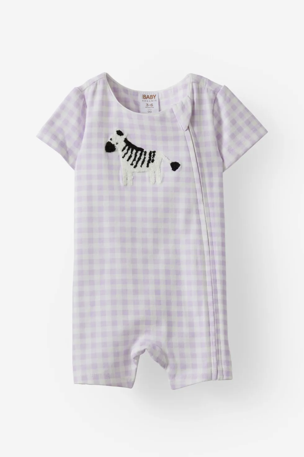 Growie Short Sleeve Zip All In One Romper