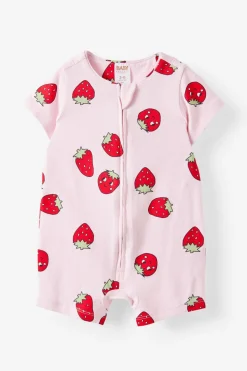 Growie Short Sleeve Zip All In One Romper