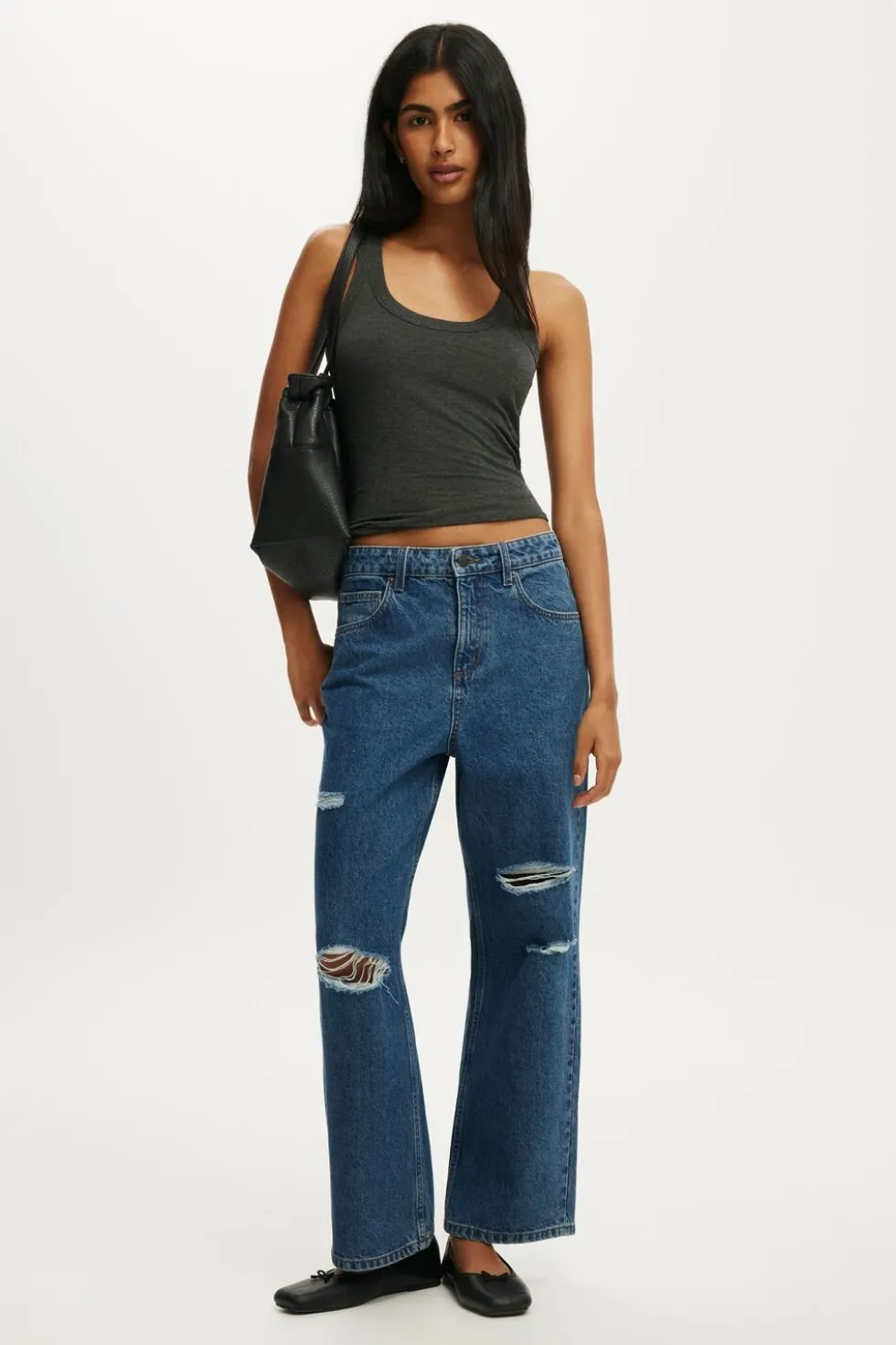 High Rise Wide Crop Jean