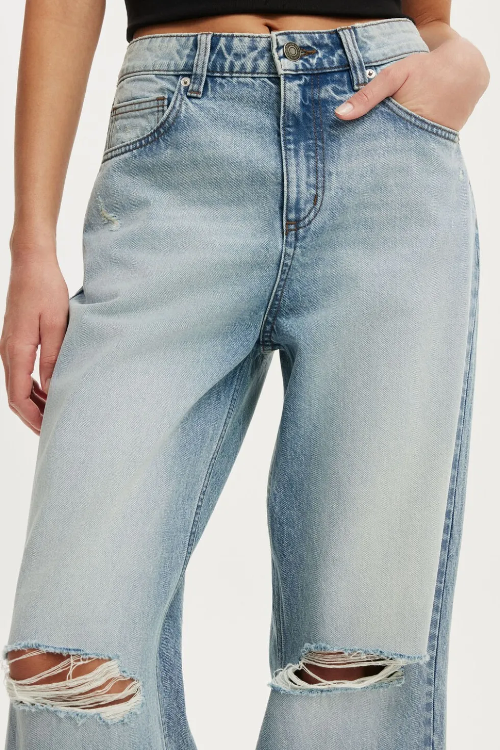 High Rise Wide Crop Jean