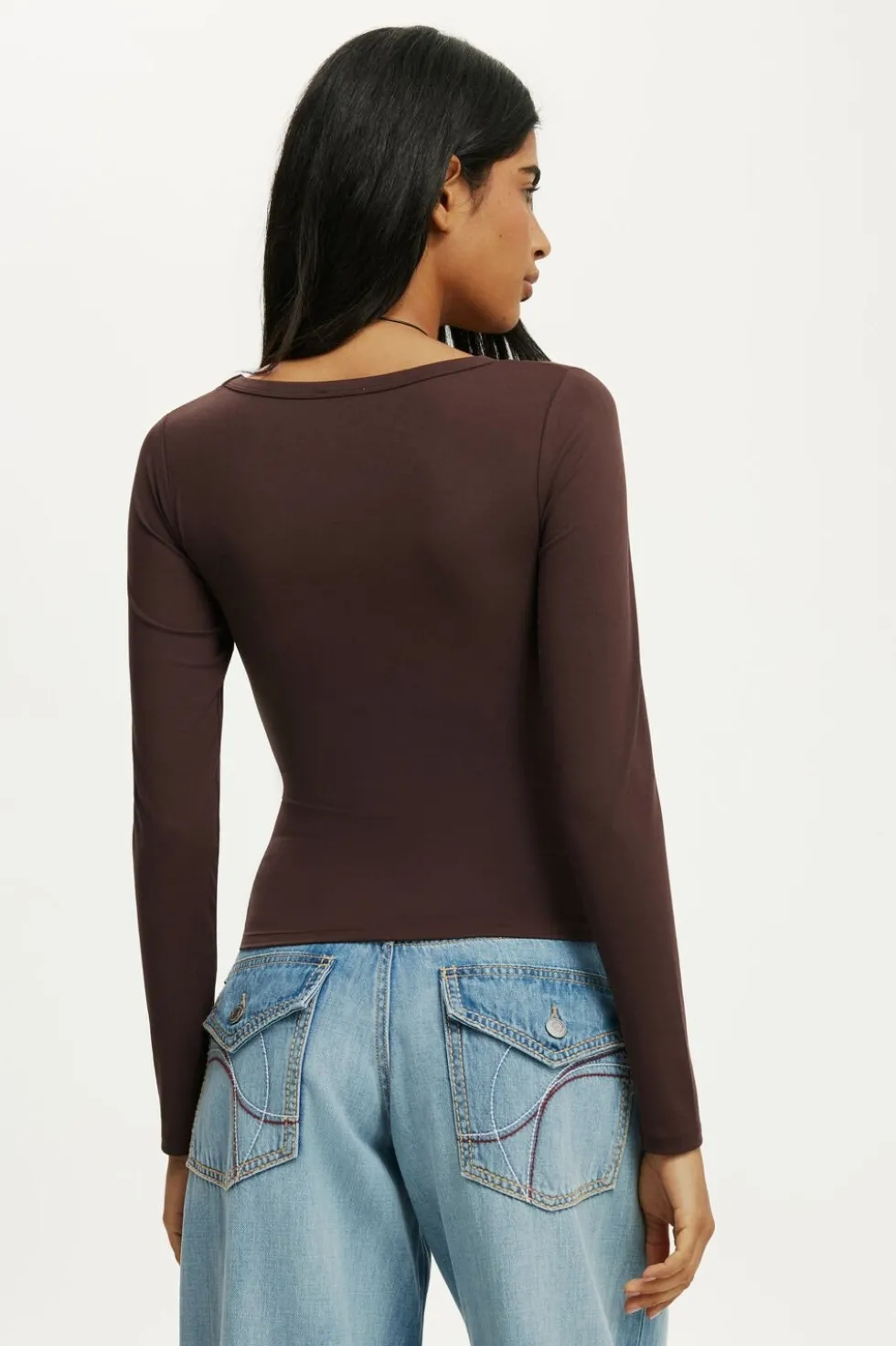 Hold Me V Neck Long Sleeve